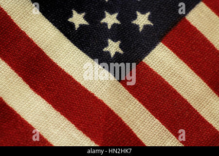 amerikanische Flagge oben schließen, Flagge usa Stockfoto