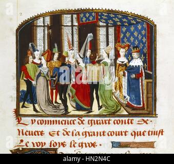 Der das Veilchen, Romanze für Philippe le Bon, Herzog von Burgund gemacht. Eine bal Frankreich 1465 Stockfoto