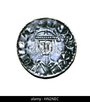 Recto von eine Silber-Leugner Vertretung Wilhelms des Eroberers (1027/28-1087), Herzog der Normandie (1035-1087) und König von England (1066-1087) 11. Jahrhundert Frankreich Stockfoto