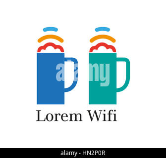 WiFi-Logo-Konzeption. EPS-8 unterstützt. Stockfoto