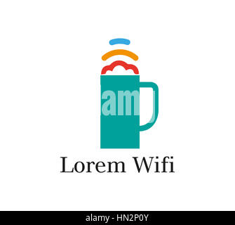 WiFi-Logo-Konzeption. EPS-8 unterstützt. Stockfoto