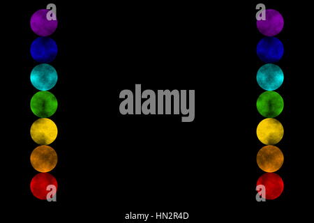 Die sieben Chakren Stockfoto