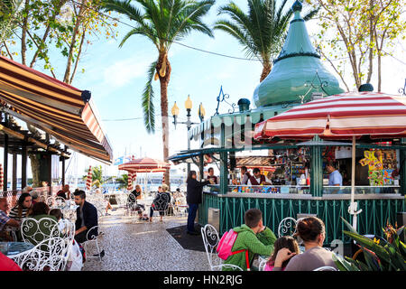 Strand Café, Funchal, Madeira Stockfoto