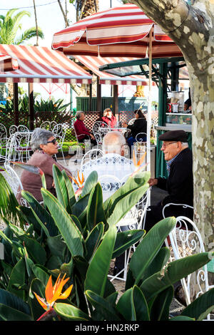 Strand Café, Funchal, Madeira Stockfoto