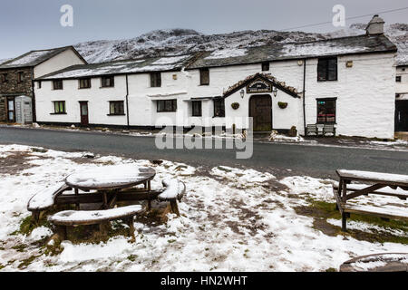 Das Kirkstone Inn, Kirkstone Pass in der Nähe von Ambleside, Lake District, Cumbria Stockfoto