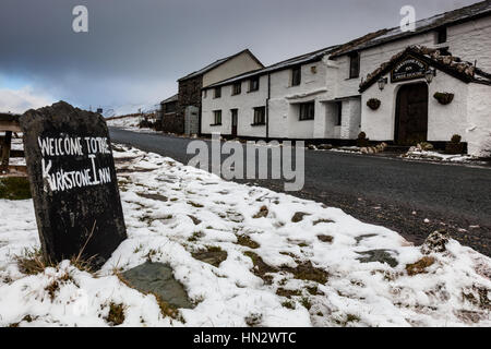 Das Kirkstone Inn, Kirkstone Pass in der Nähe von Ambleside, Lake District, Cumbria Stockfoto