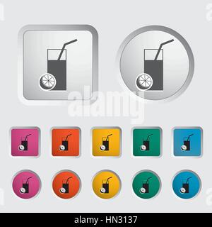 Frucht-Saft-Symbol. Vektor-Illustration. Stock Vektor