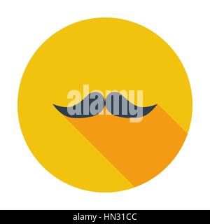 Schnurrbart. Einzelne flache Farbe Symbol. Vektor-Illustration. Stock Vektor