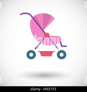 Kinderwagen-Symbol. Flache Vektor zugehörige Symbol für Web und mobile Anwendungen. Es kann als - Logo, Symbol, Piktogramm, Infografik-Element verwendet werden. Vektor-Illustrati Stock Vektor