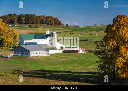 Eine große Amish-Farm-Heim in der Nähe von Berlin, Ohio, USA. Stockfoto