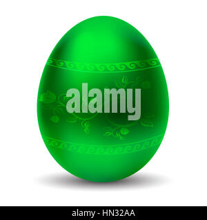 Luxuriöse metallisch grün Osterei Stockfoto