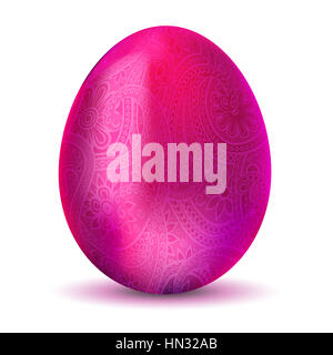 Luxuriösen metallic rosa Osterei Stockfoto