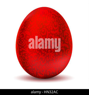 Luxuriösen metallic Rot Osterei Stockfoto