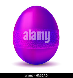 Luxuriösen metallic lila Osterei Stockfoto