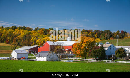 Eine große Amish-Farm-Heim in der Nähe von Berlin, Ohio, USA. Stockfoto