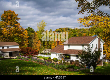 Eine große Amish-Farm-Heim in der Nähe von Berlin, Ohio, USA. Stockfoto