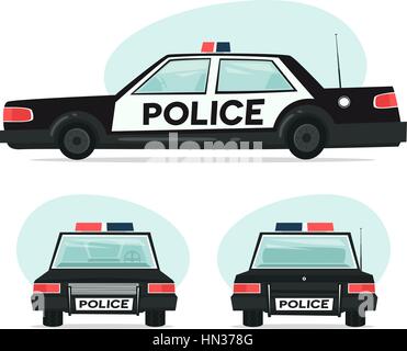 Isolierte Objekte auf weißem Hintergrund im flachen Cartoon-Stil. Vektor-Illustration. Stock Vektor