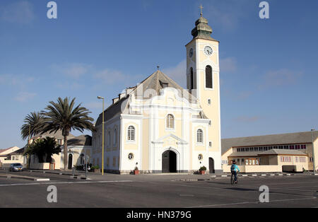 Deutsch sprechende Evangelical Lutheran Church in Swakopmund in Namibia Stockfoto