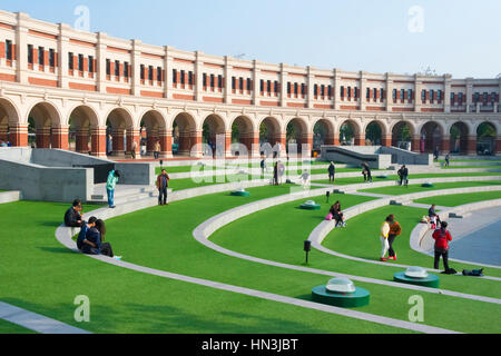 Minyuan Stadion gebaut im Jahre 1926, nach dem Vorbild von Stamford Bridge von London, Tianjin, China Stockfoto