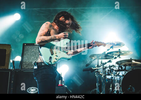 7. Februar 2017: Biffy Clyro die live am Gran Teatro Geox in Padua für ihre "Ellipse" Tour 2017 Konzert Foto: Alessandro Bosio/CronosFoto Stockfoto