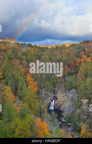Linville Fälle, Blue Ridge Parkway, Linville, North Carolina, USA Stockfoto