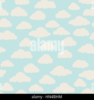 Cloud Muster. bewölkter Himmel nahtlose Hintergrund Stock Vektor
