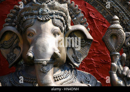 Bronzefigur von Ganesha in Cochin, Indien. Stockfoto