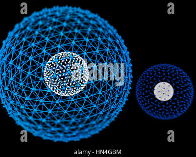 Atom digitale 3D Illustration. Stockfoto