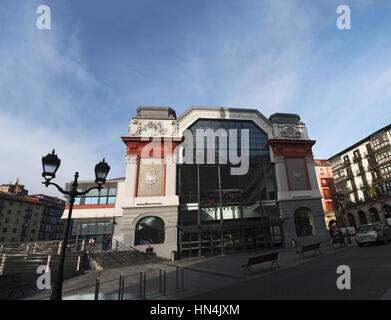 Bilbao, Spanien: Mercado De La Ribera, Ribera Markt, der größte überdachte Markt in Europa, auf dem rechten Ufer des Flusses Nervión, neben der Altstadt Stockfoto