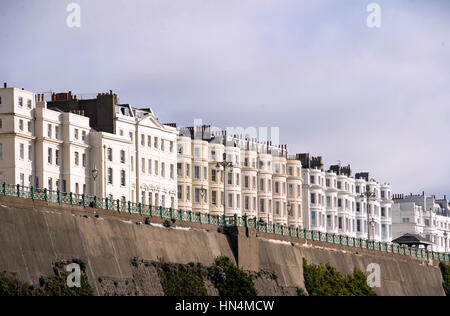 Regency Style-Eigenschaften auf Brighton Seafront UK Februar 2017 Stockfoto