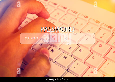 Eine Reihe von das Kennwort für den Internet-browser Stockfoto
