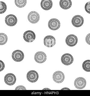 Abstrakte geometrische Muster. blumig orientalischer ethnischen Hintergrund. arabisch Ornament. ornamentalen Motiven der Gemälde des alten indischen Stoffdessins. Stock Vektor