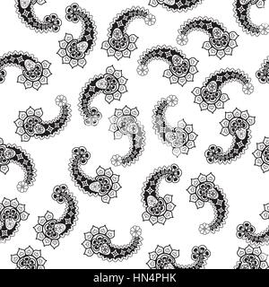 Abstrakte geometrische Muster. blumig orientalischer ethnischen Hintergrund. arabisch Ornament. ornamentalen Motiven der Gemälde des alten indischen Stoffdessins. Stock Vektor