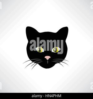Cat.Katzen Gesicht isoliert. PET-design Element Stock Vektor