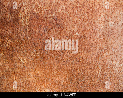 Hintergrund einer Metallplatte korrodiert mit Rost Textur Stockfoto