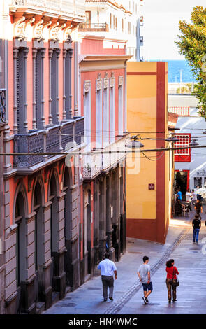 Blick auf die Straße, Santa Cruz De Tenerife, Teneriffa Stockfoto