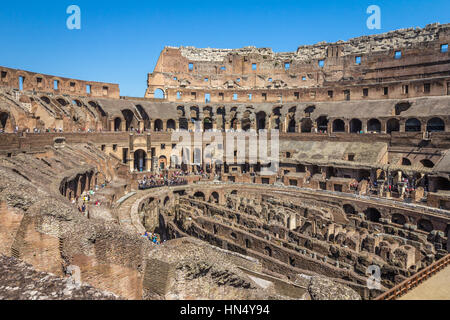 Im Inneren das Kolosseum Stockfoto