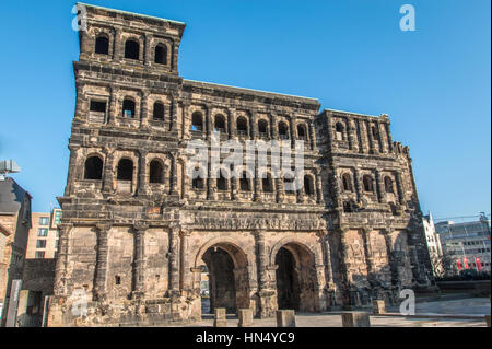 Tor Porta Nigra in Trier Deutschland Stockfoto