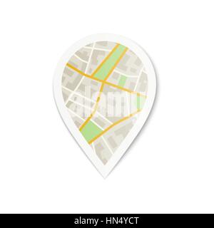 PIN mit Stadtplan Stock Vektor