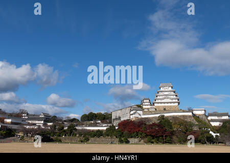 Burg Himeji, einem japanischen Komplex befindet sich in Himeji, Japan, Asien. Asiatische Denkmal, Wahrzeichen, Gebäude, UNESCO-Weltkulturerbe Stockfoto