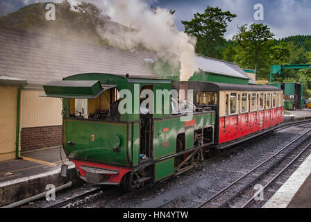 Snowdon Mountain Railway Zug. Juli 2009 Llanberis Nordwales Stockfoto