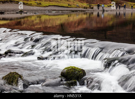 Das Wehr in Grasmere Wasser, in der Nähe von Grasmere, Lake District, Cumbria Stockfoto