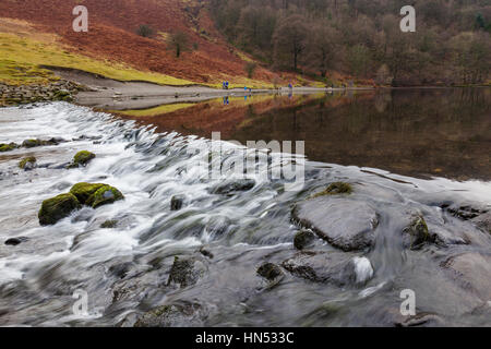 Das Wehr in Grasmere Wasser, in der Nähe von Grasmere, Lake District, Cumbria Stockfoto