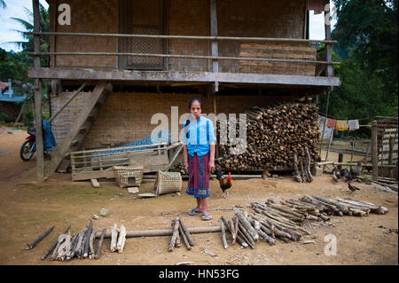 Menschen vor Ort in Laos Stockfoto