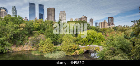 Panorama des Central Park, New York City, Amerika Stockfoto