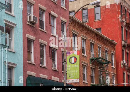 Altbauten in little Italy, New York City, USA Stockfoto