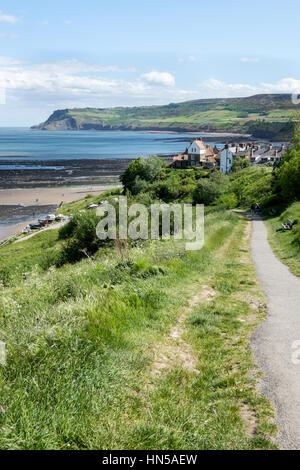 Robin Hoods Bay und Old Peak, North Yorkshire, England, UK Stockfoto