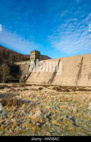 Derwent Damm bei Fairholmes im Upper Derwent Valley, Peak District, Derbyshire, England Stockfoto