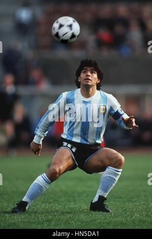 DIEGO MARADONA Argentinien 3. März 1988 Stockfoto