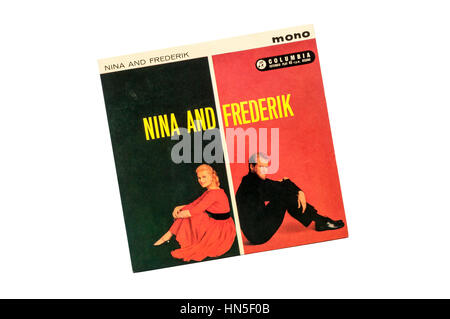 EP-Nina und Frederik.  1961 erschien auf dem Columbia-Label. Stockfoto